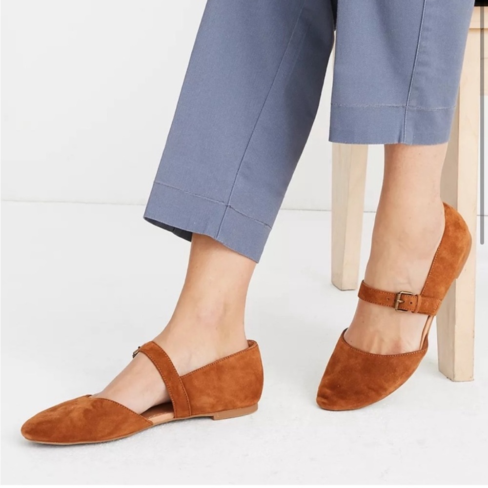 Madewell Alina Flats in Maple Syrup